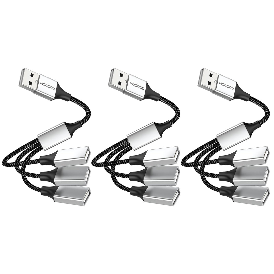 MOGOOD USB Splitter 1 zu 3, USB 2.0 Splitter Ladekabel Netzkabel Verl ngerung Hub Adapter für MacBoo