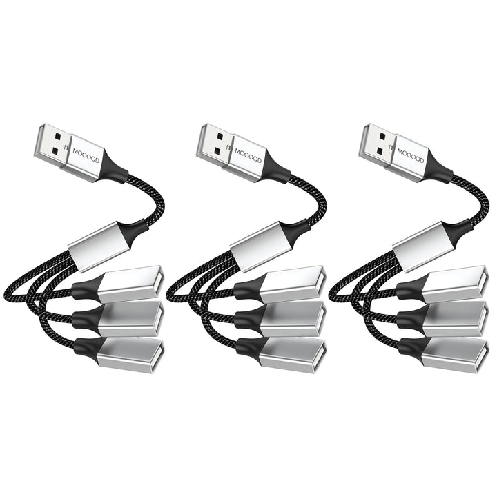 MOGOOD USB Splitter 1 zu 3, USB 2.0 Splitter Ladekabel Netzkabel Verl ngerung Hub Adapter für MacBoo