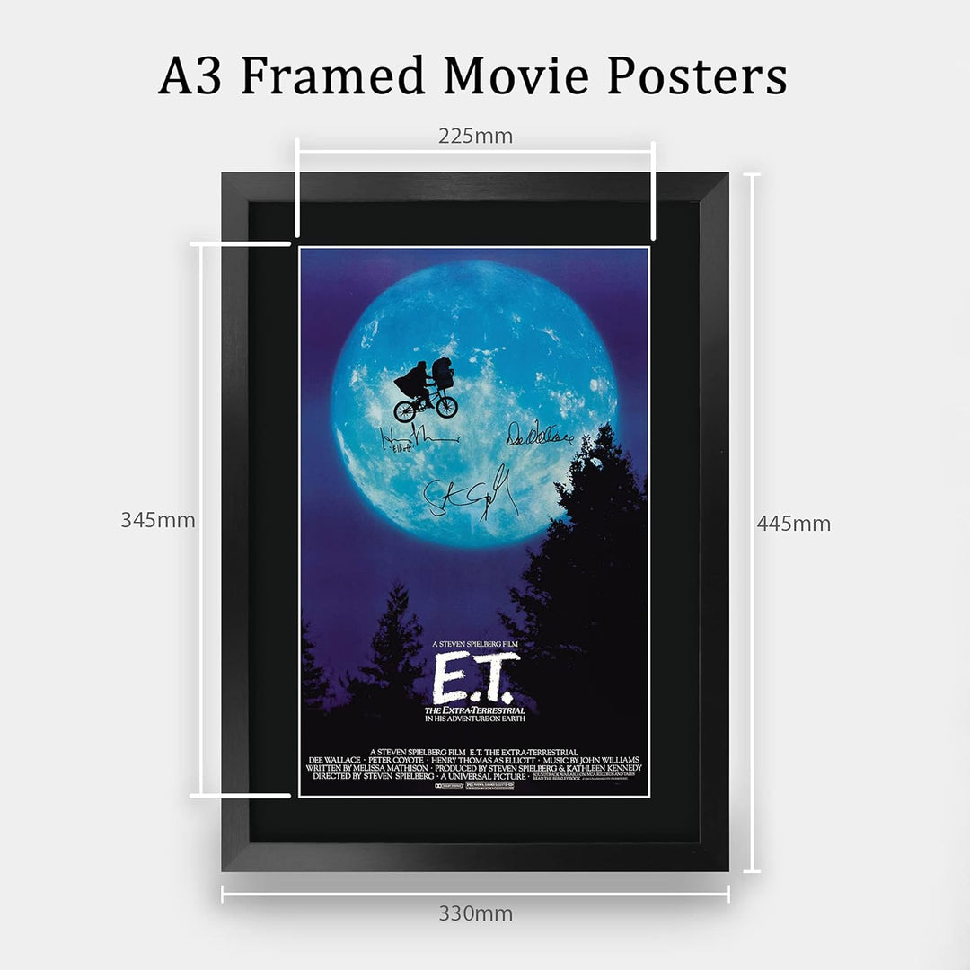 HWC Trading E.T. The Extra-Terrestrial A3 Gerahmte Signiert Gedruckt Autogramme Bild Druck-Fotoanzei