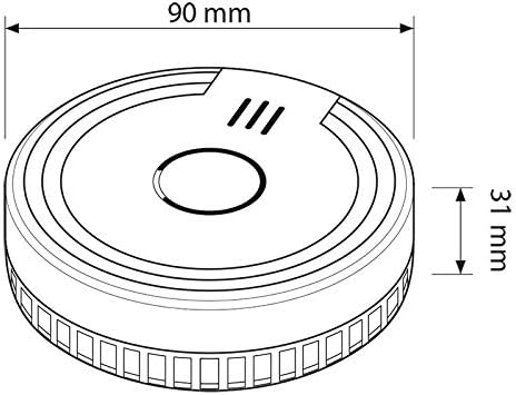 SEBSON Rauchwarnmelder 5 Jahres Batterie, DIN EN 14604, fotoelektrischer Rauchmelder GS536GC, Brands