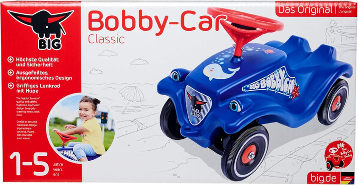 BIG-Bobby-Car Classic Ocean - Kinderfahrzeug mit Aufklebern in Ozean Design, für Jungen und Mädchen,