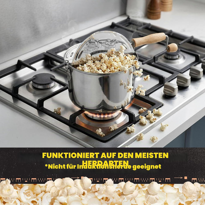 Great Northern Popcorn Original Edelstahl Herdplatte 6–1/2-quart Popcorn Popper