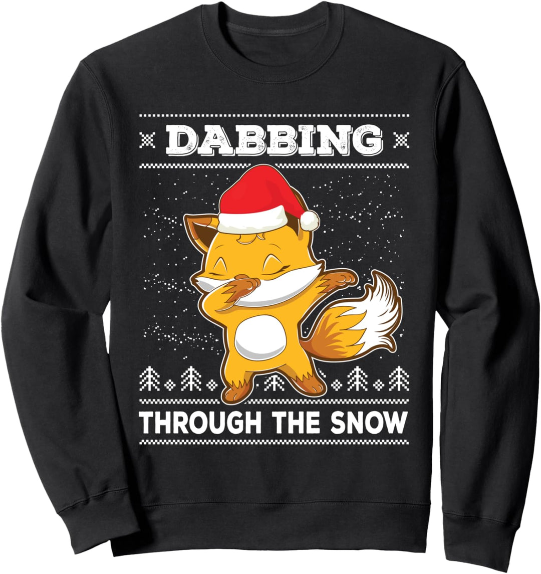 Dabbing Fox Weihnachtsmann Christmas Dab Dance Weihnachten Sweatshirt