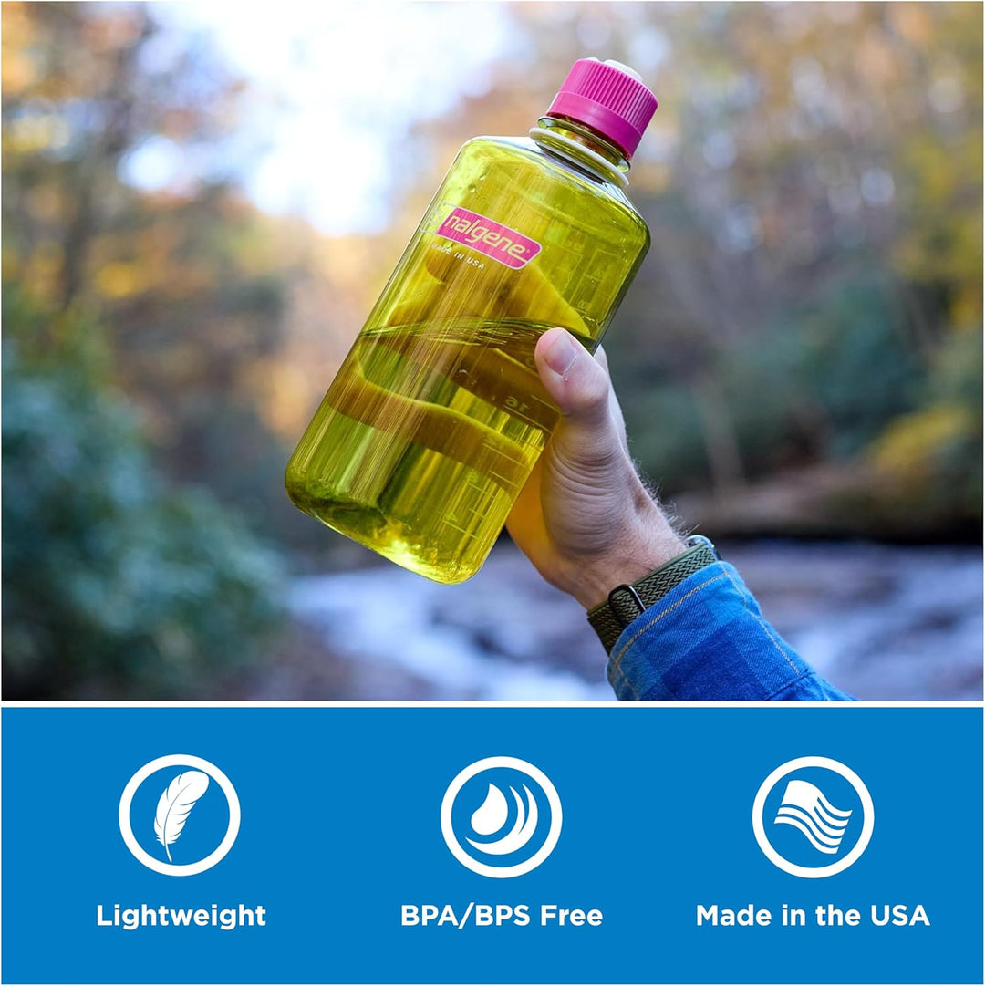 Nalgene Sustain Tritan BPA-freie Wasserflasche aus 50% Plastikmüll, 900 ml, schmale Öffnung, Denim,