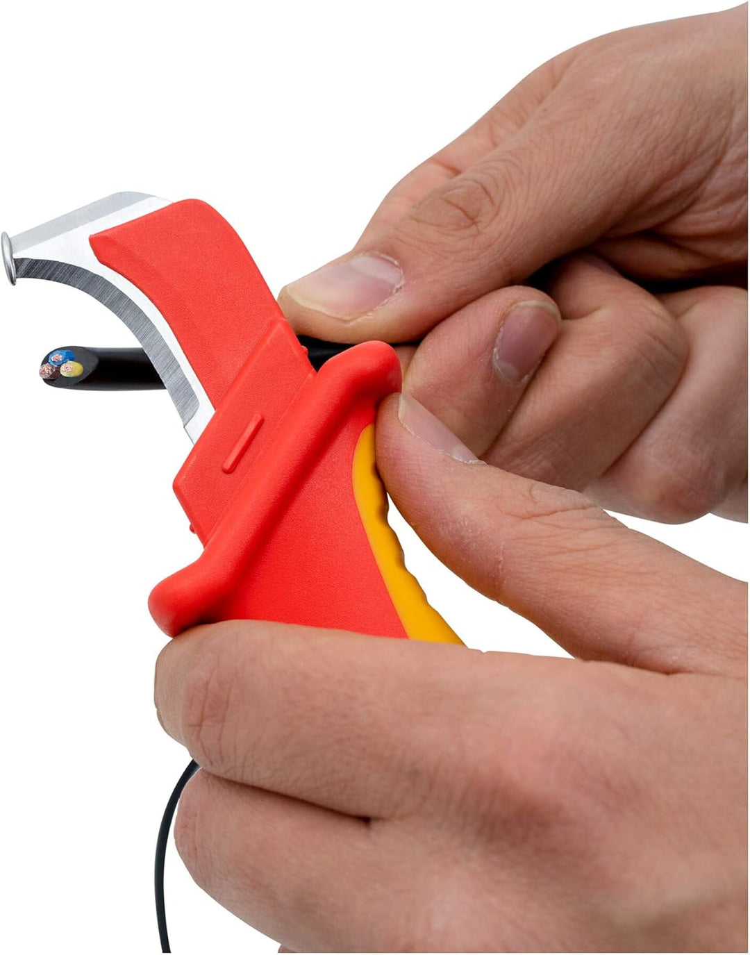 STIER Abmantelungsmesser 180 mm VDE-geprüft, Kabelmesser, Abmantler, geschützte Ausführung, ergonisc