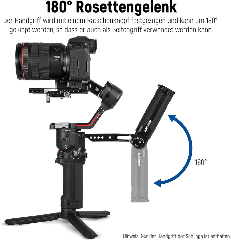 NEEWER Verstellbarer Sling Griff Kompatibel mit DJI Ronin RS3 Mini RS 3 Pro RS 2 RSC 2 Gimbal Stabil