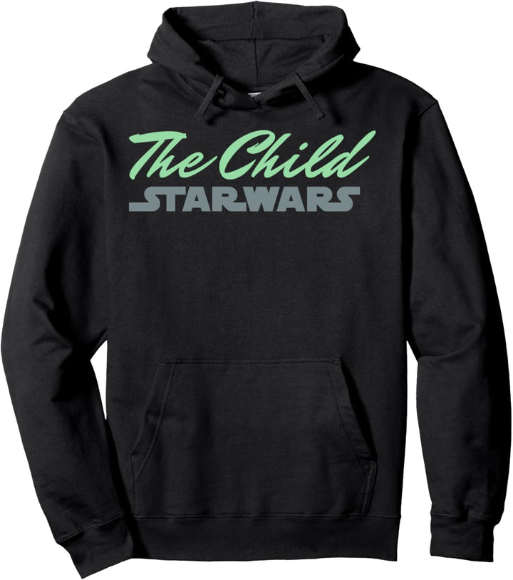 Star Wars Mandalorian The Child Star Wars Text Pullover Hoodie