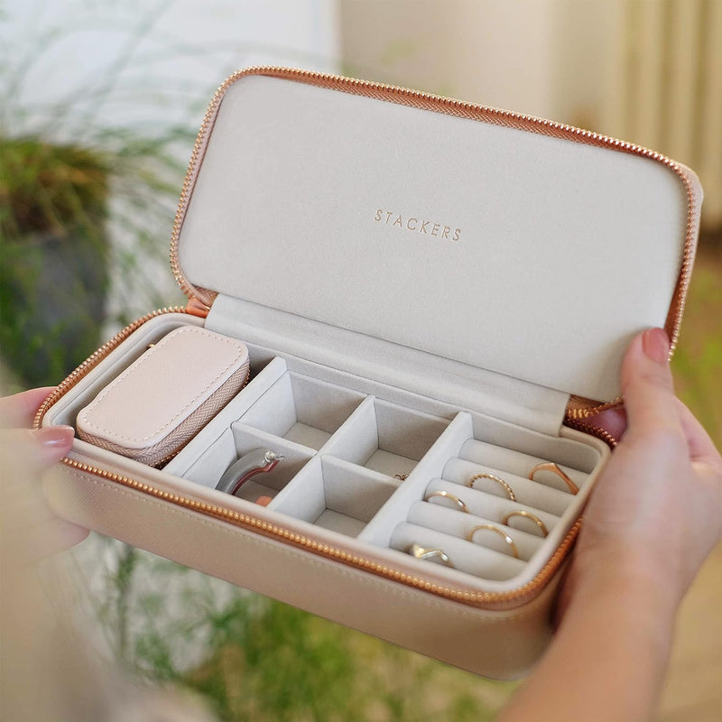 Stackers Blush Gross & Petite Reise Schmuckschatulle, Blush