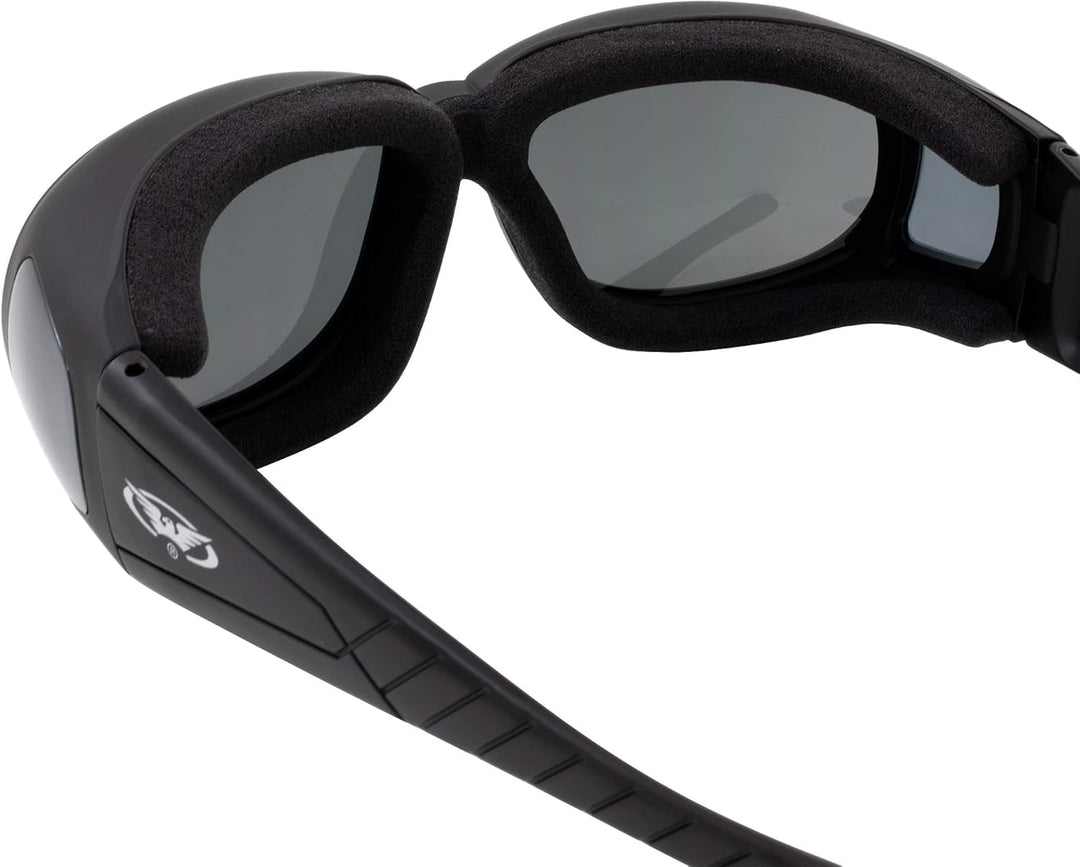Global Vision austatter Motorrad Brille Black Frame/Smoke Lens, Black Frame/Smoke Lens