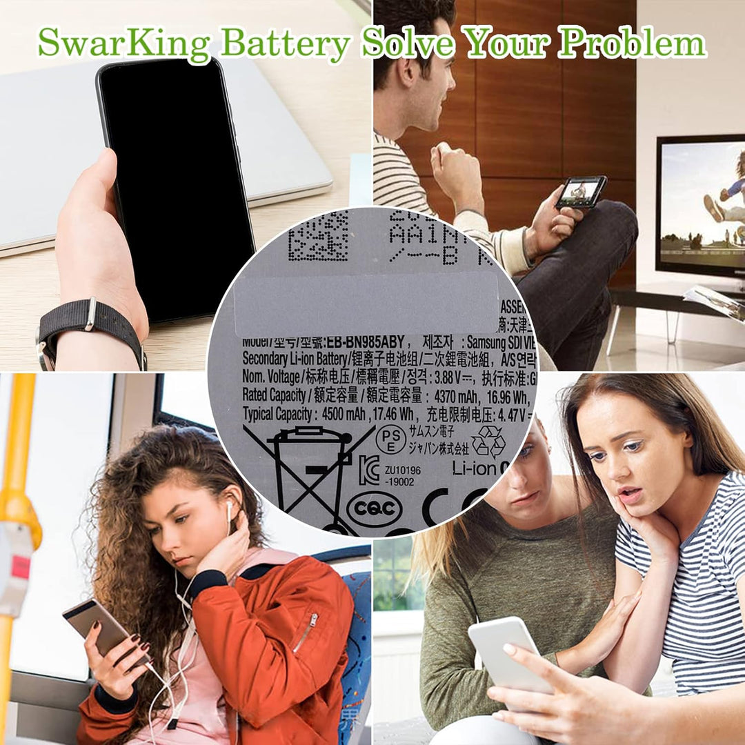 SwarKing Ersatz Akku Kompatibel mit Samsung Galaxy Note20 Ultra EB-BN985ABY with Toolkit