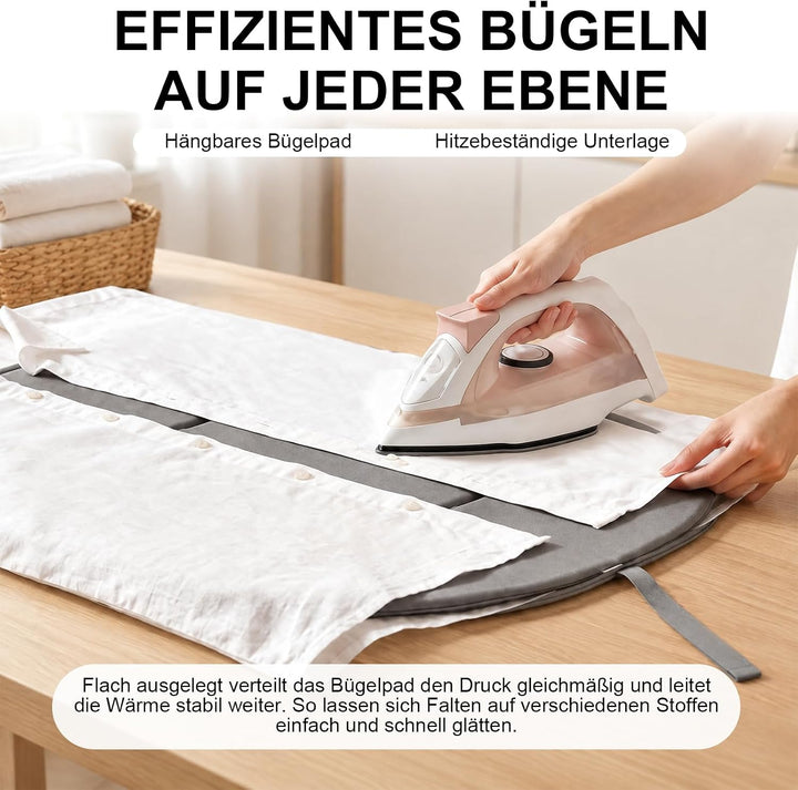 Faltbares Bügelbrett 91 × 41 cm, Dampfbrett zum Aufhängen