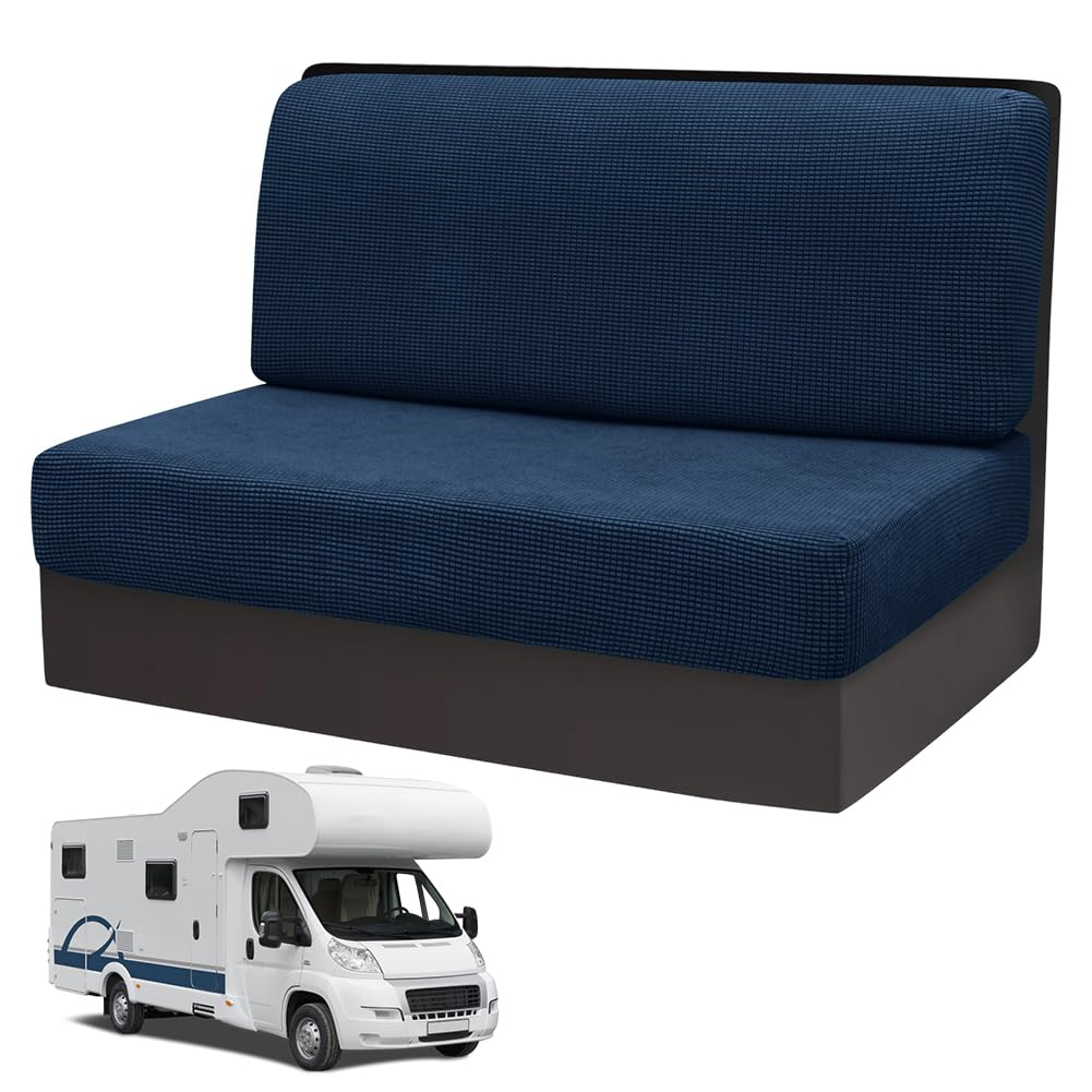 2 Stück Camper Kissenbezüge, 1 Set Spannbezüge Couch, RV-Sitzbezüge, Wohnwagen Polster, Sofa-Sitzkis