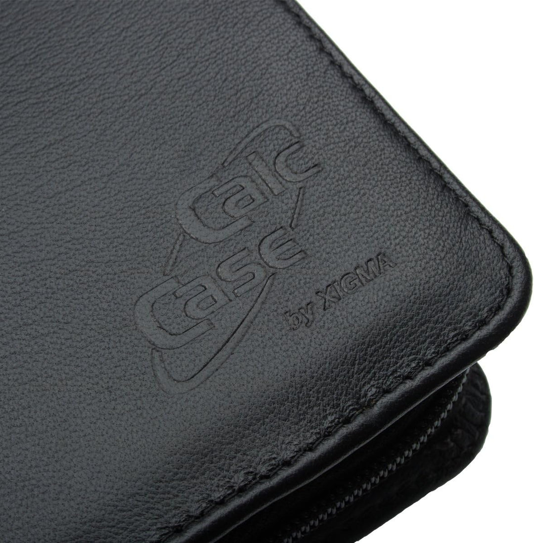 CalcCase -Executive- in Geschenkbox aus schwarzem Nappaleder (Stifthalter/extra Ablagefach)