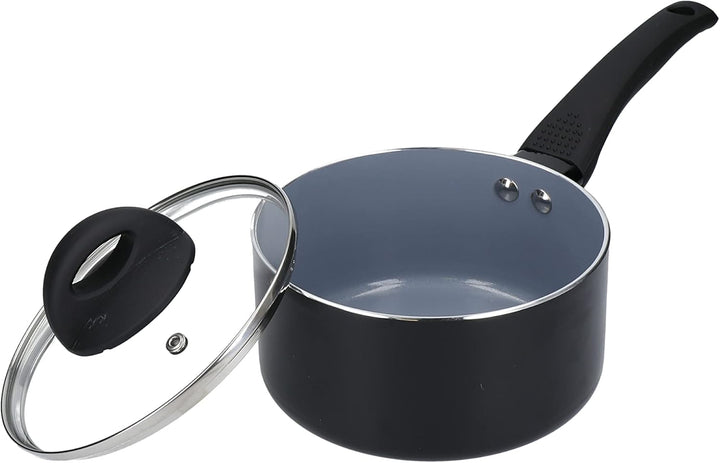 MasterClass Antihaftbeschichteter Öko-Kochtopf aus Keramik, für Induktionskochfelder geeignet, 16 cm