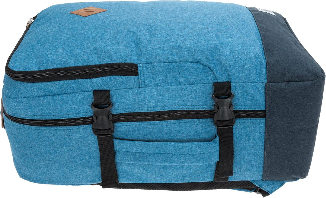 BESTWAY Cabin 40223 Retro Reiserucksack Kabinenrucksack Leichtgepäck Rucksack + Koffergurt, Blau 530