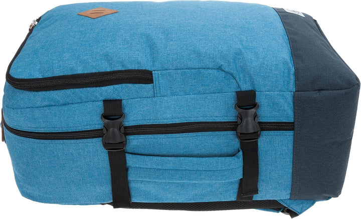 BESTWAY Cabin 40223 Retro Reiserucksack Kabinenrucksack Leichtgepäck Rucksack + Koffergurt, Blau 530