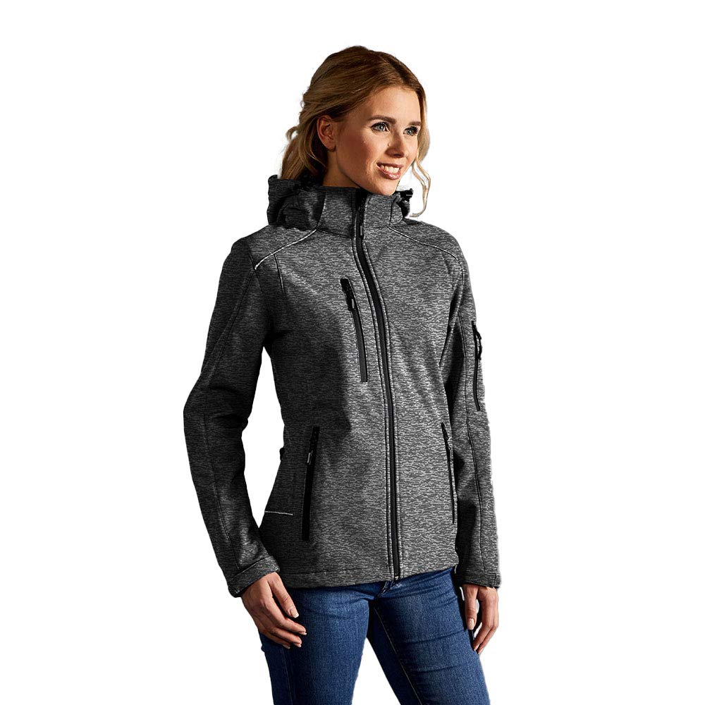 Softshell Jacke Damen, Grau-Melange, L