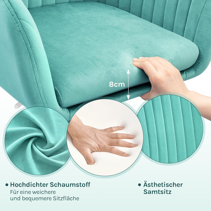 WOLTU Schreibtischstuhl, Bürostuhl ergonomisch, Homeoffice Stuhl höhenverstellbar, Schminkstuhl mit