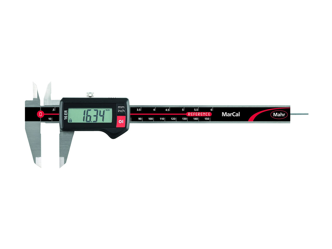 Mahr MarCal 16 ER digitaler Messschieber (Messbereich 0-150 mm, rundes Tiefenmass, ohne Datenschnitt