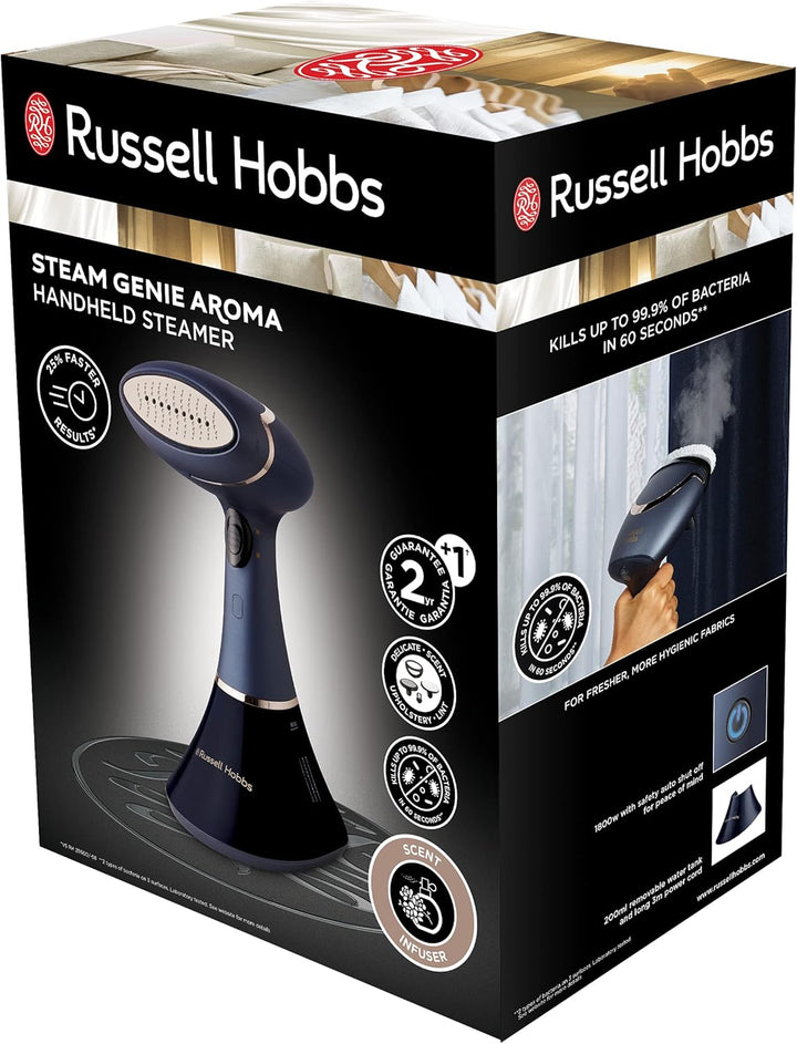 Russell Hobbs Dampfglätter (3 Aufsätze: Kleidung, Vorhänge, Polstermöbel und Dufteinsatz) Bügeleisen