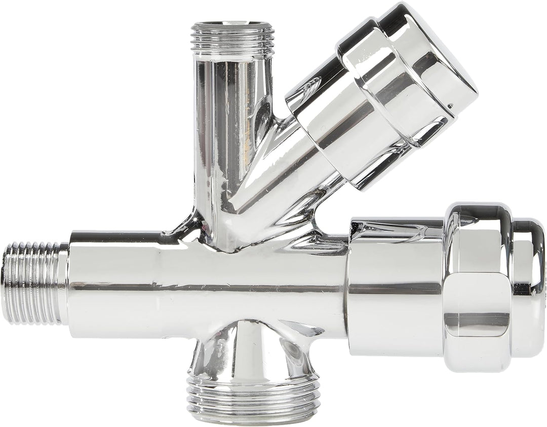 GROHE WAS Kombi-Eckventil verchromt 3/8 Zoll 41070000, 12,4 x 8,4 x 4,6 cm, Silber 12,4 x 8,4 x 4,6