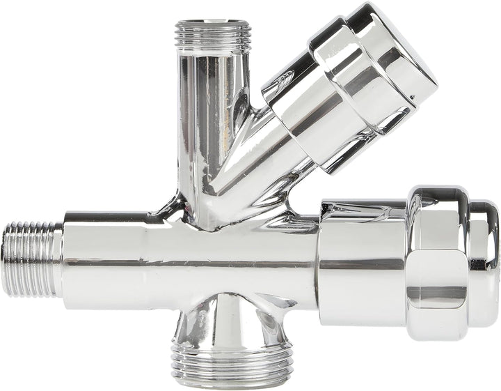 GROHE WAS Kombi-Eckventil verchromt 3/8 Zoll 41070000, 12,4 x 8,4 x 4,6 cm, Silber 12,4 x 8,4 x 4,6