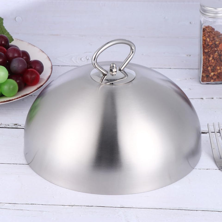HEMOTON Edelstahl Speiseglocke Tellerglocke Teppanyaki Deckel Steak Abdeckhaube Burgerhaube Schmelzk