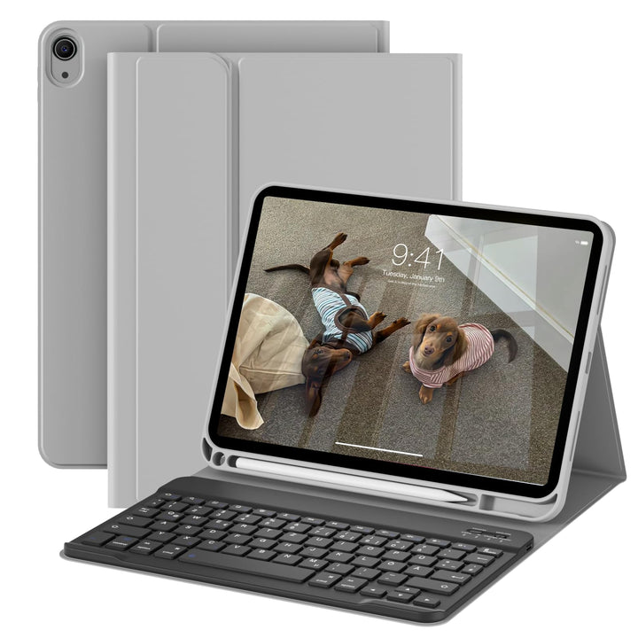 Hülle mit Tastatur für iPad A16 11 Generation 2025/10 Generation 2022 (11/10.9 Zoll), QWERTZ Layout,