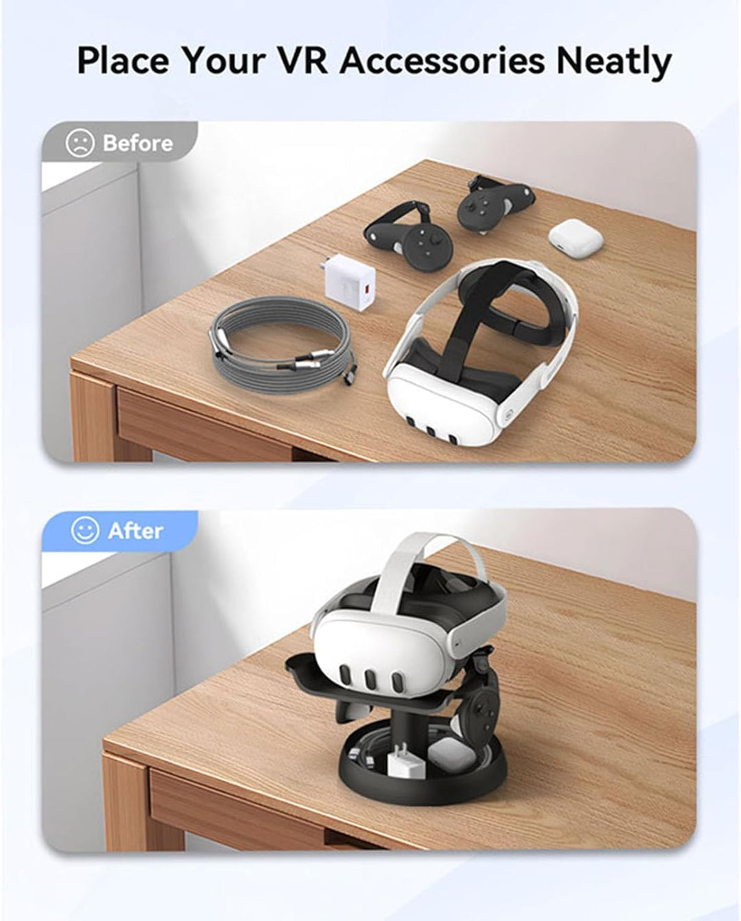 SHEAWA VR Headset Ständer und Halter Display für Vision Pro/PICO 4/PSVR 2/Meta Quest 3/Quest 2/Rift