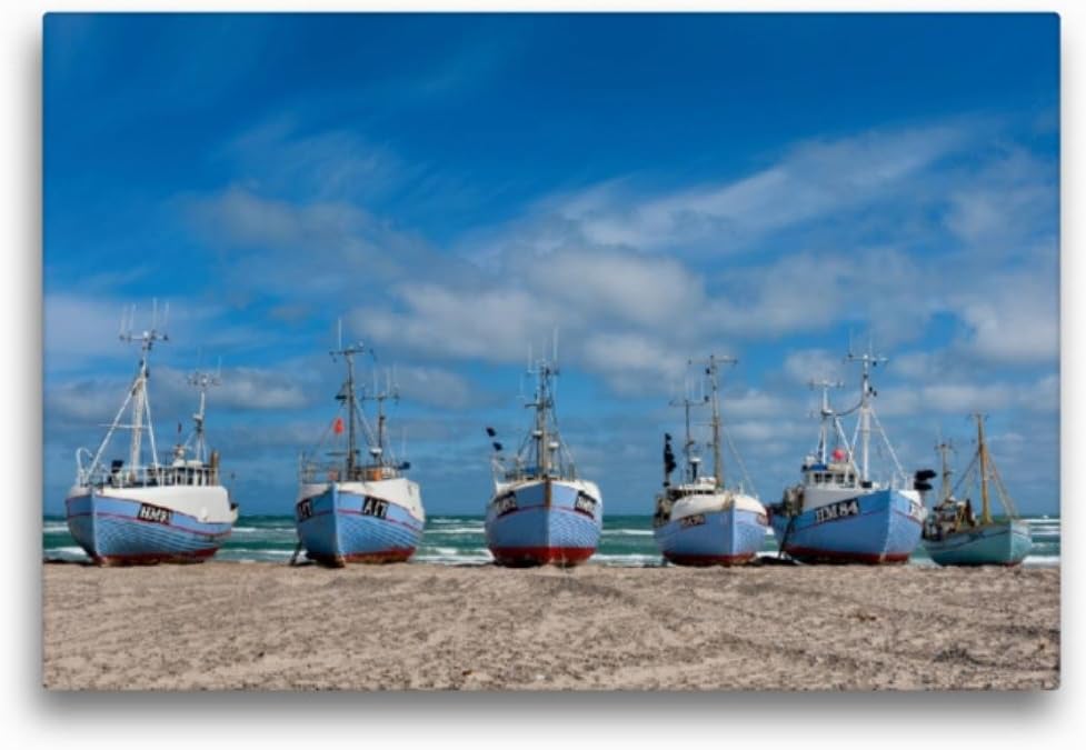 Premium Textil-Leinwand 45 x 30 cm Quer-Format Dänemarks Westküste, Leinwanddruck von Andreas Martin