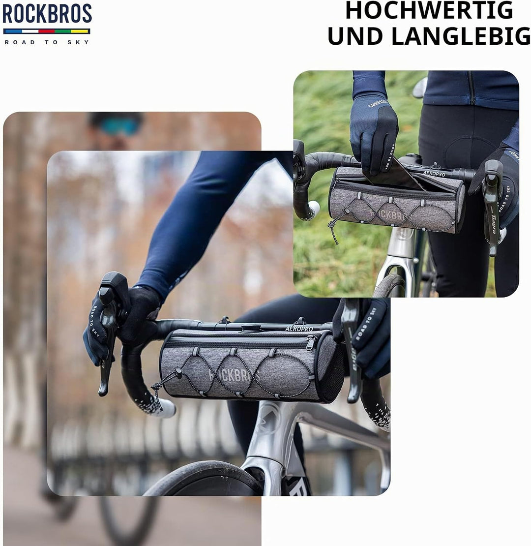 ROCKBROS Road to Sky Fahrrad Lenkertasche Fahrradtasche Lenker Vordertasche 1,5L Wasserabweisend Ref