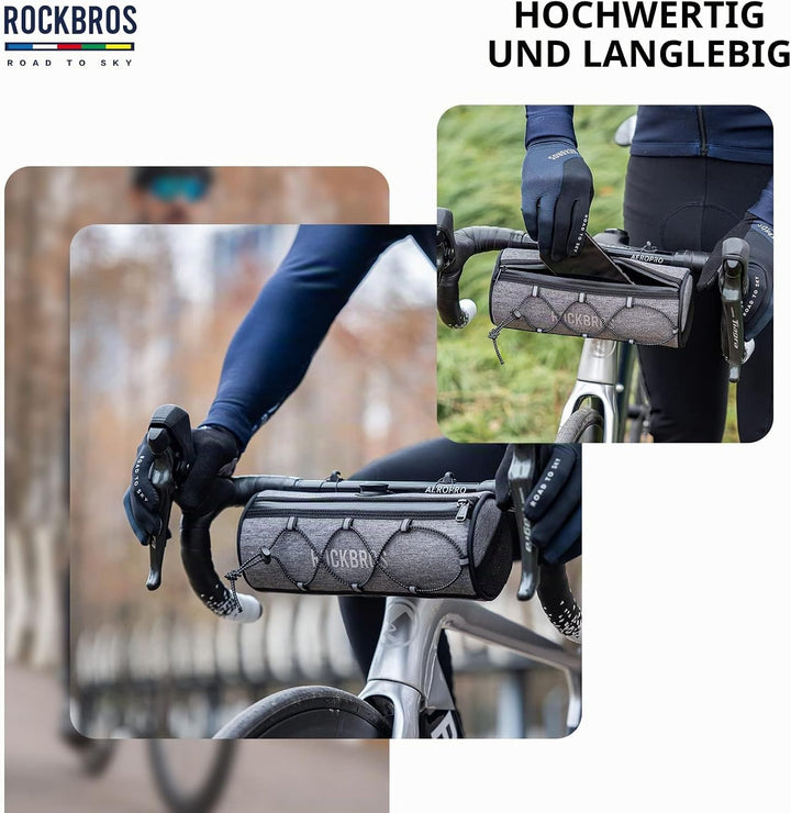 ROCKBROS Road to Sky Fahrrad Lenkertasche Fahrradtasche Lenker Vordertasche 1,5L Wasserabweisend Ref