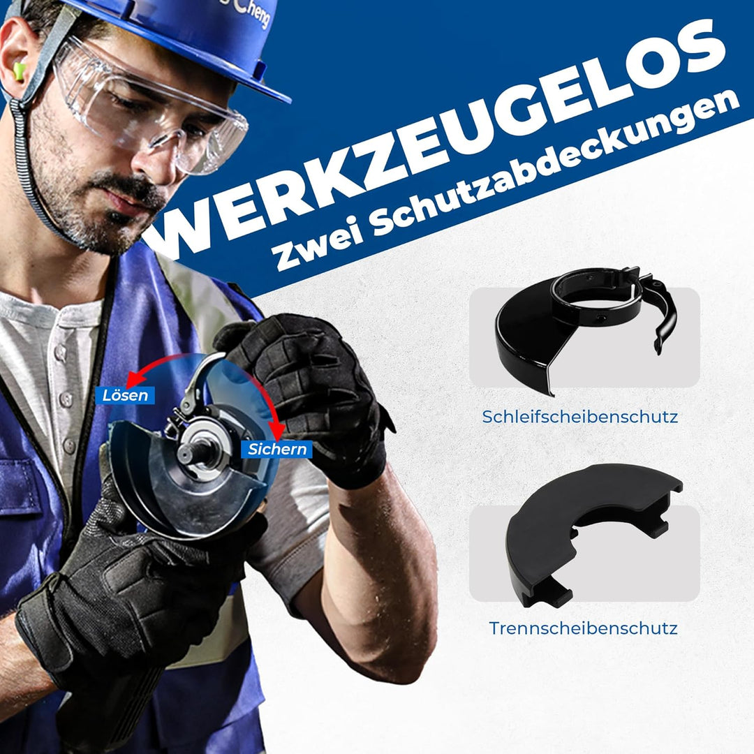 DongCheng Winkelschleifer 800W, Scheiben-Ø: 125 mm, 11,800min-1,Schnellverschlussabdeckung, Zusatzgr
