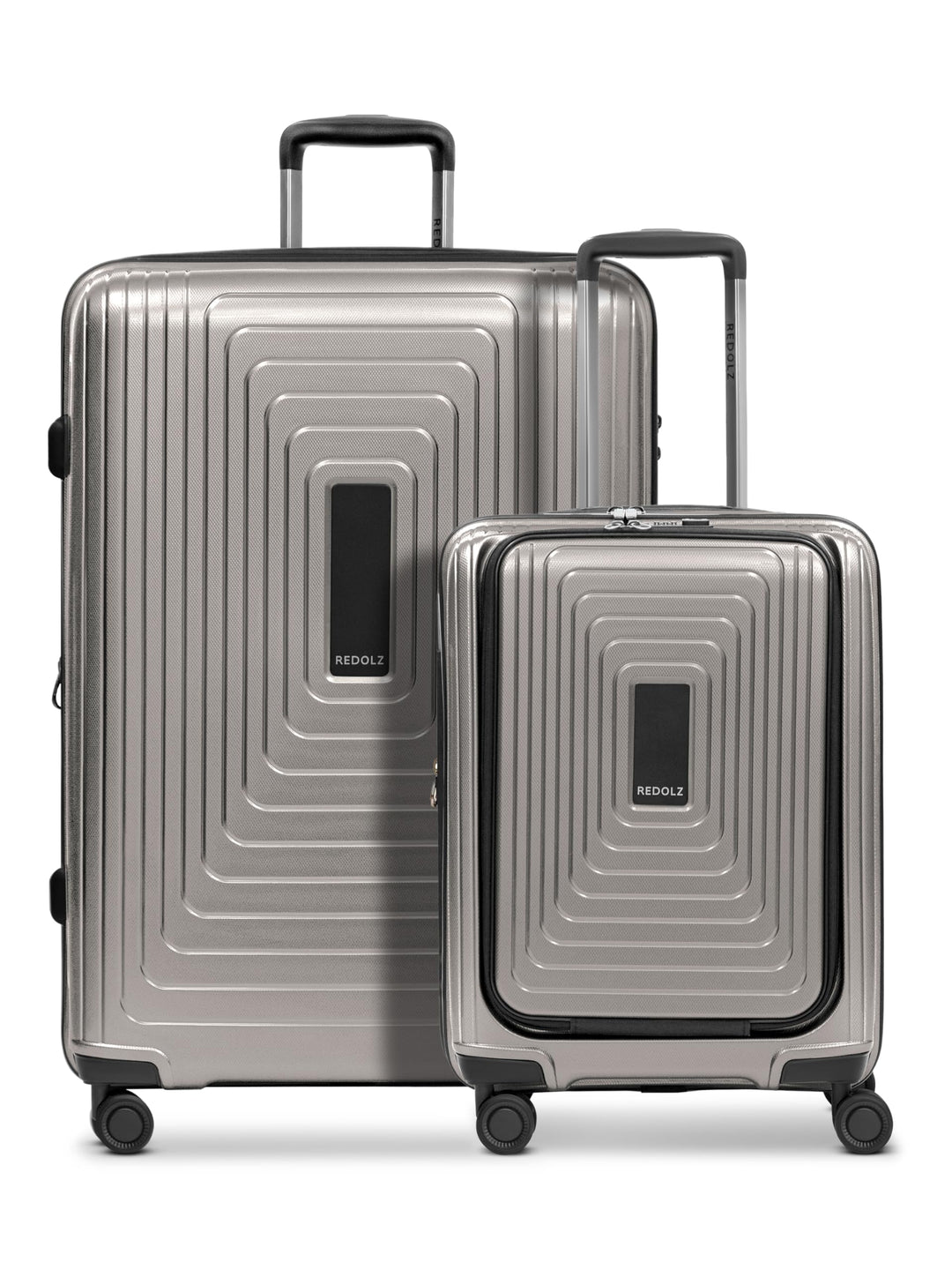REDOLZ Hartschalen Koffer-Set-2-teilig | S Trolley 40 x 23 x 55 cm mit Laptopfach - 3,2 kg + L Troll