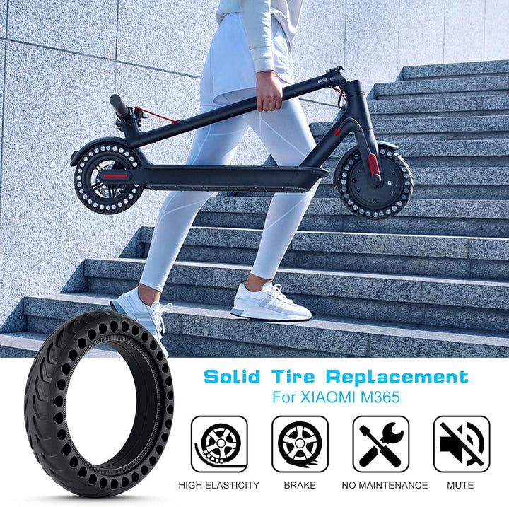 Ainiv Scooter Reifen, 2 Stück 8.5 Zoll für Xiaomi M365 Solid Tires, Elektro-Scooter Vorder und Hinte