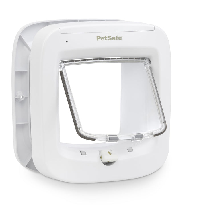 PetSafe Mikrochip-Katzenklappe, batteriebetriebene Haustierklappe, 4-Wege-Verriegelung und einfache