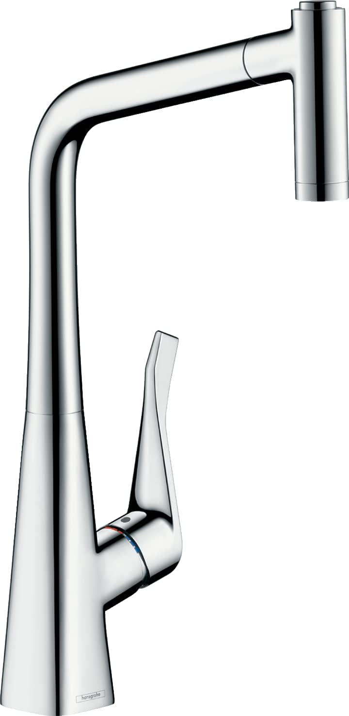 hansgrohe Küchenarmatur Metris M71, Wasserhahn Küche mit Auslauf Höhe 320 mm, 150° drehbar, ausziehb