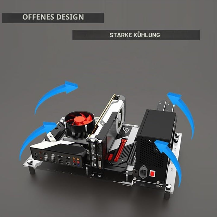 DALAIBUKESI DIY Gaming Computer Open Case Acryl Open Chassis Rack Support Motherboards ATX M-ATX ITX