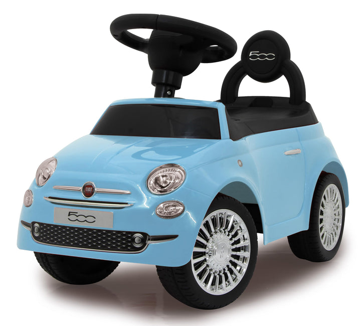 JAMARA 460327 - Rutscher FIAT 500 blau - offiziell lizenziert, Kofferraum unter der Sitzfläche, Schu