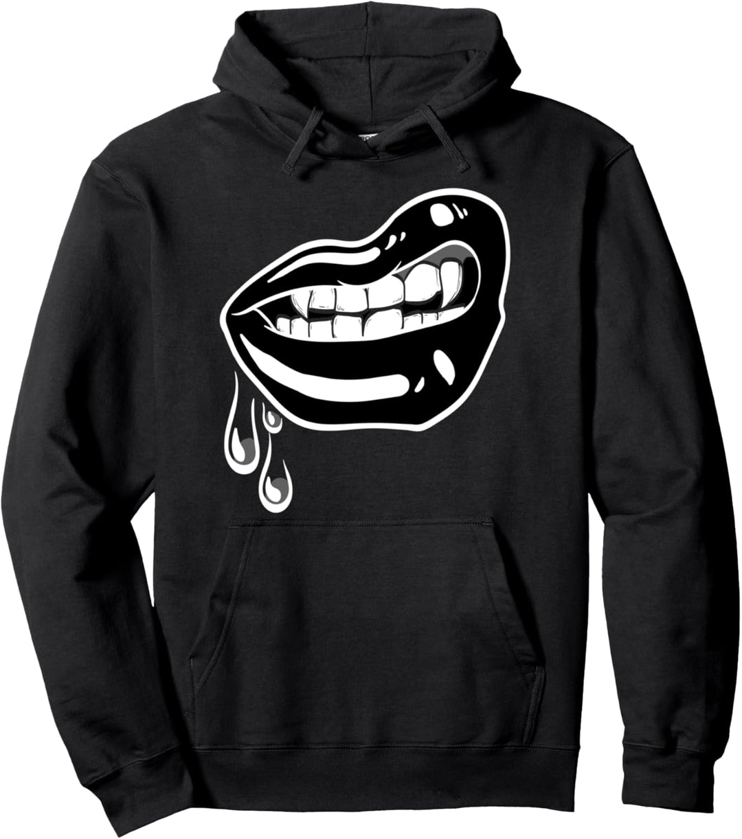 Der schwarze Vampirs-LippenGoth Halloween der Frauen Pullover Hoodie