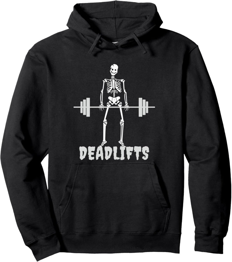 Deadlifts Halloween Workout - Witziges Fitness Gym Skelett Pullover Hoodie