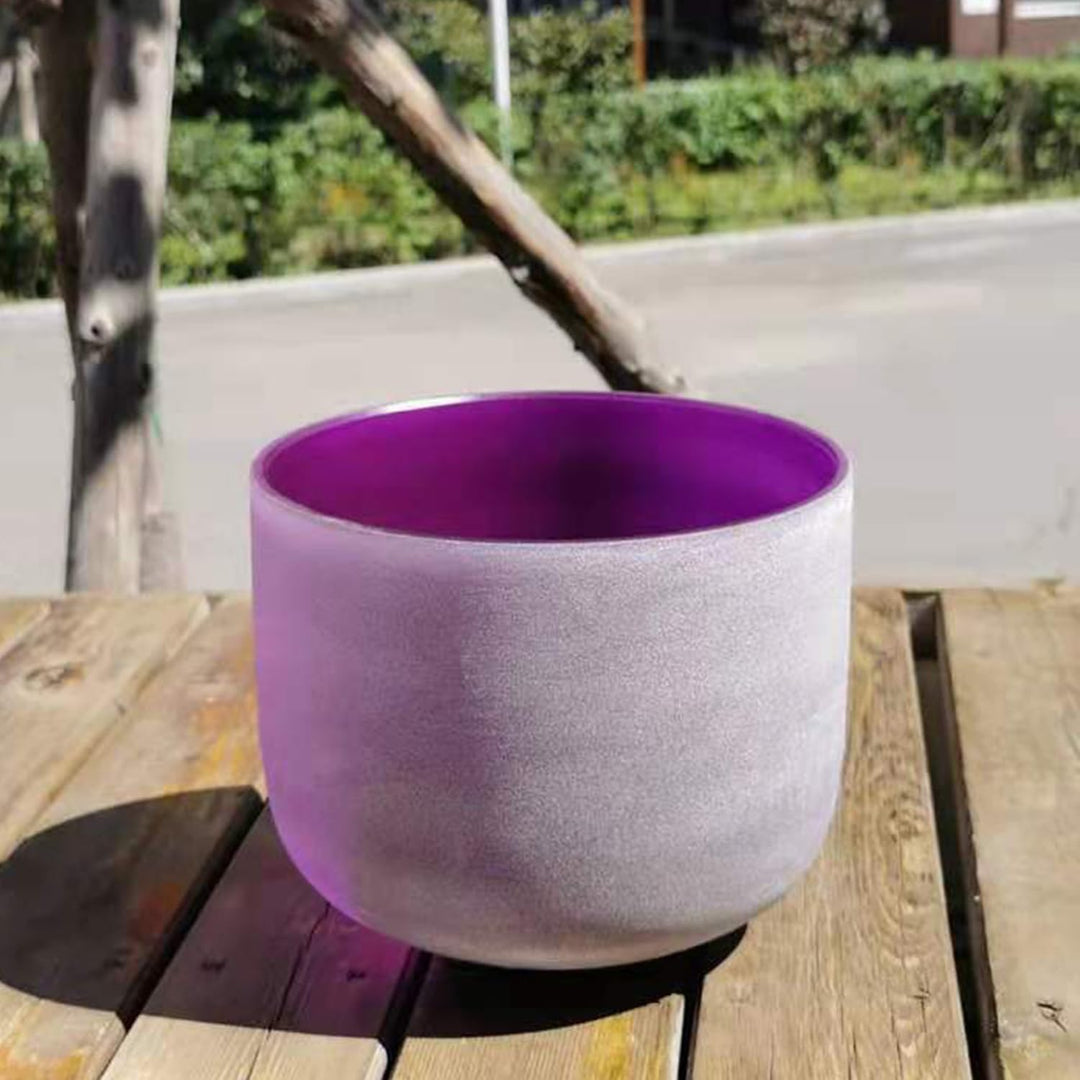 Hye-eun Lila Kristall Klangschale 8 Zoll (20.3cm) B Note Crown Chakra Sound Healing Mit Tragetasche