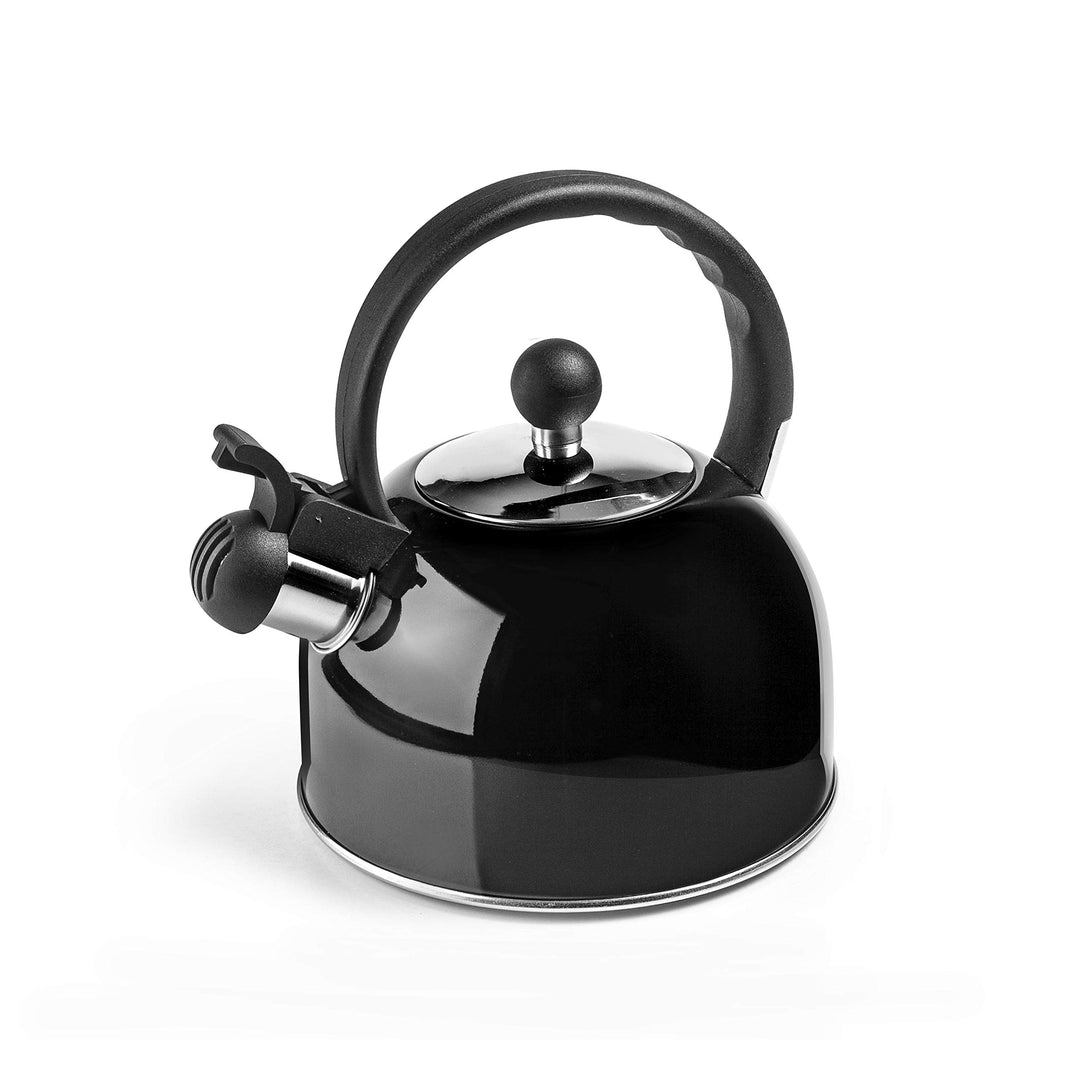 IBILI - Kaffeekocher, Pfeifton, Schwarz, 2,5 Liter, Edelstahl, für Induktionsherde geeignet, Schwarz