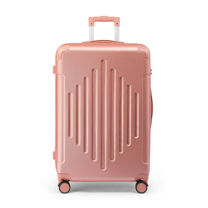 LALAHO Zwillingsrollen Reisekoffer Koffer Trolleys Hartschale M-L-XL-Set (Roségold, M, 55CM) Roségol