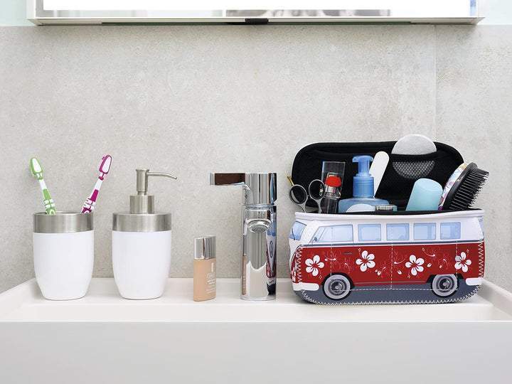 BRISA VW Collection - T1 Bulli Bus Kulturbeutel Kosmetiktasche | Volkswagen Universaltasche Waschbeu