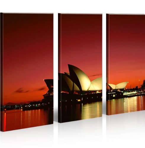 islandburner Bild Bilder auf Leinwand Sydney V2 Oper Australien XXL Poster Leinwandbild Wandbild Dek