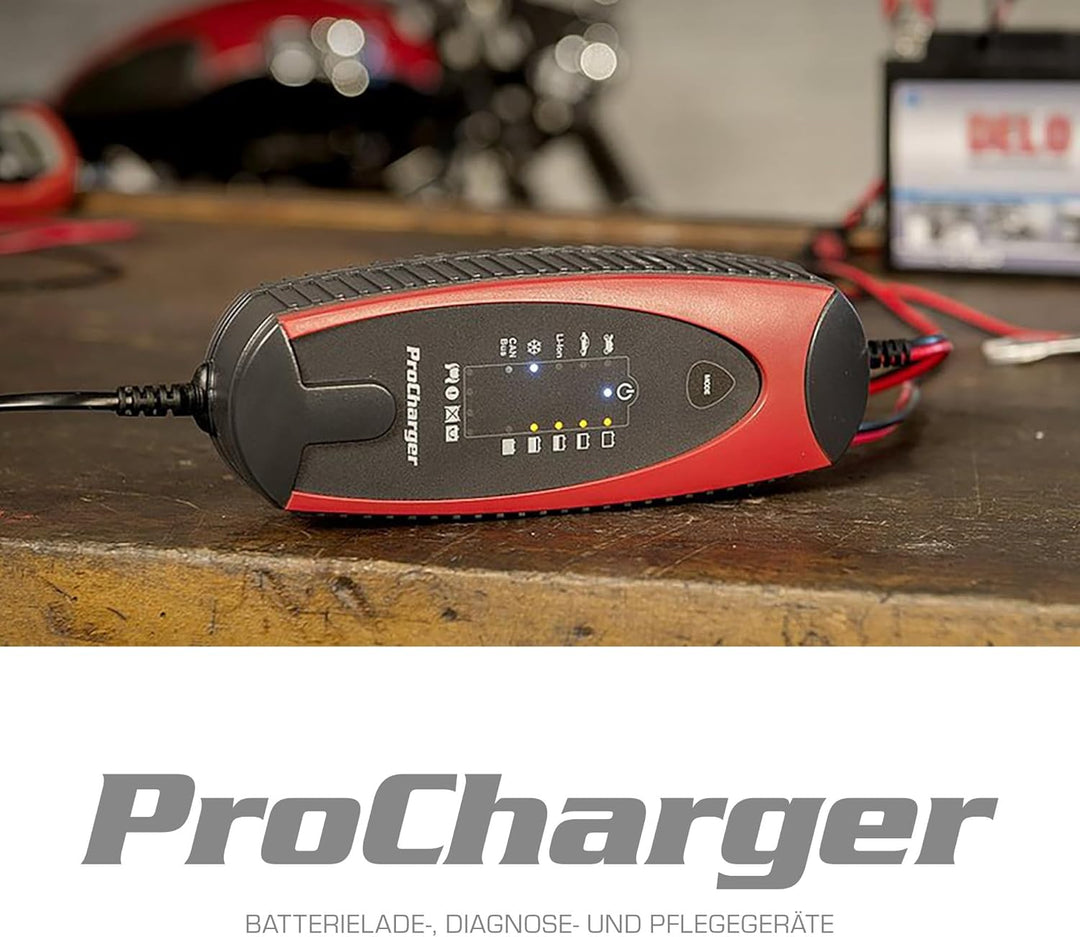 ProCharger 4.000 Diagnose- & Ladegerät Motorradbatterie & Auto, CAN Bus Fähig, Lithium Geeignet, Bat