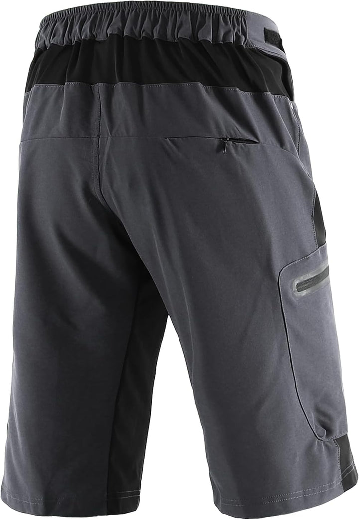 ARSUXEO Herren Radhose Loose Fit MTB Shorts Wasserabweisende Outdoor Sporthose mit 7 Taschen 1202 S