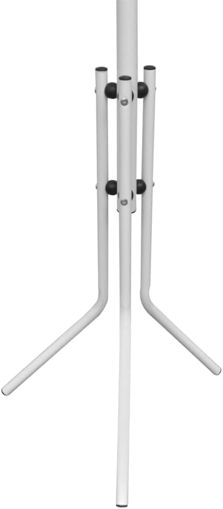 Hothingwell Garderobenständer mit Haken, Weiss | Klassisches Design, stabile dreieckige Füsse, für W