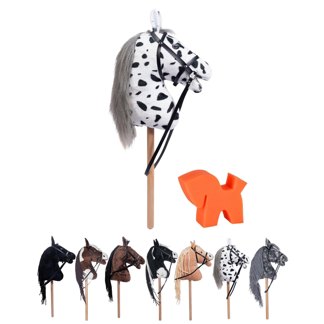 RL24 HKM - Hobby Horse Maya inkl MagicBrush | Steckenpferd mit Trense | Spielpferd aus Plüsch mit Ho